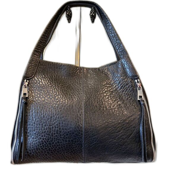 Vince Camuto Large Zani Leather Tote In Black Onyx - Picture 1 of 11